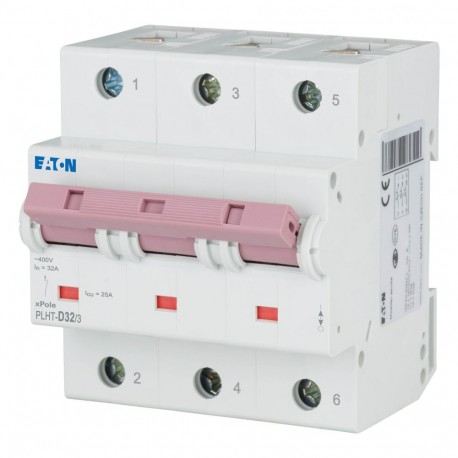 PLHT-D32/3 248044 EATON ELECTRIC Int. magnetotérmico, 3P, curva D, 32A