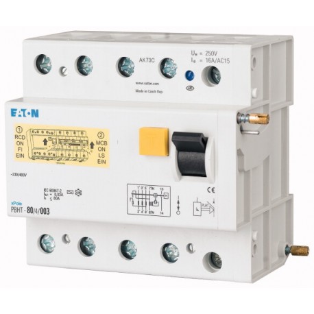 PBHT-80/4/03 248828 EATON ELECTRIC Unità di sgancio FI per PLHT 80A 4p 300mA tipo AC