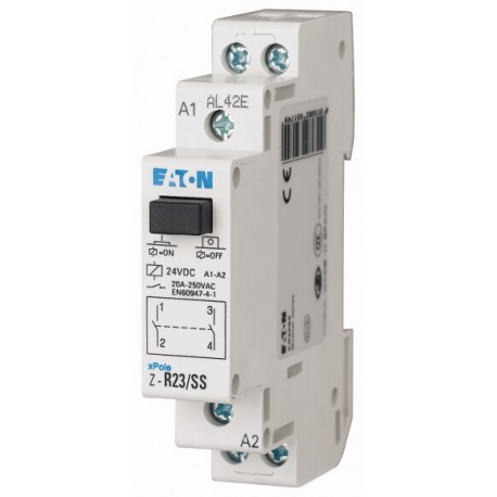 Z-R23/SS 265174 EATON ELECTRIC Installationsrelais, 24VDC, 2S, 20A