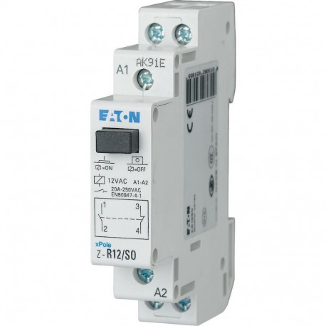 Z-R12/SO 265185 EATON ELECTRIC Modular contator (1NA + 1NF), 20A (AC1)