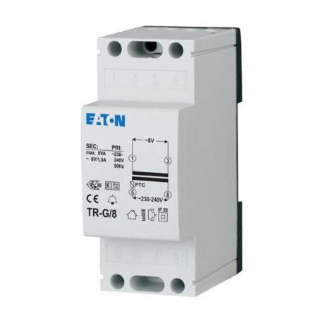 TR-G/8 272480 Y7-272480 EATON ELECTRIC Transformateur 230V, 8 V, 1A, 2PE