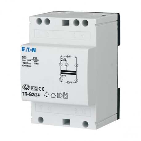 TR-G2/24 272484 Y7-272484 EATON ELECTRIC Trasformatore 230V, 12/24V, 2/1A, 3unità passo