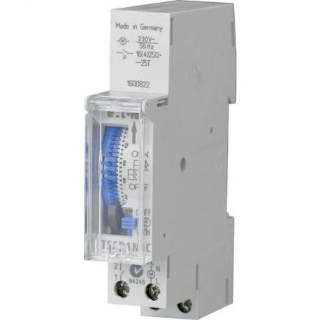 TSSD1NO 167389 EATON ELECTRIC Interrupteur horaire modulaire 24 heures, cavalier enfichable, 1 TLE