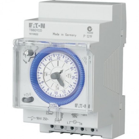 TSSD1CO 167391 Y7-167391 EATON ELECTRIC Temporizzatore per installazione modulare 24 ore, segmenti, 3 unità ..