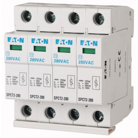 SPCT2-175/4 167591 EATON ELECTRIC Scaricatore da sovratensione inseribile, 4p, 175VAC, 4x20kA