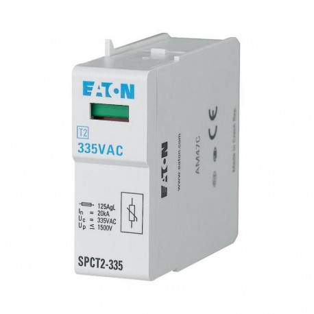 SPCT2-335 167597 Y7-167597 EATON ELECTRIC Protección de sobretensiones con cartuchos, 335VAC, 20 kA