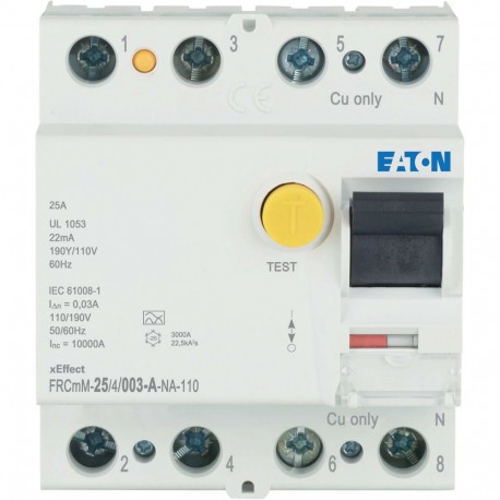 FRCMM-25/4/003-A-NA-110 167699 Y7-167699 EATON ELECTRIC PDC-TBD6257 RCD-NA FRCmM