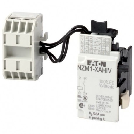 NZM1-XAHIV60AC/DC 259778 EATON ELECTRIC Déclencheur à émission de tension, 60VAC/DC, +1Fa