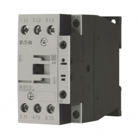 DILM17-10(415V50HZ,480V60HZ) 277007 XTCE018C10C EATON ELECTRIC Contactor, 3p+1N/O, 7.5kW/400V/AC3