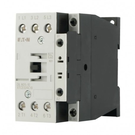 DILM25-10(240V50HZ) 277121 XTCE025C10H5 EATON ELECTRIC Contactor, 3p+1N/O, 11kW/400V/AC3