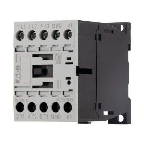DILM15-10(24V50/60HZ) 290062 XTCE015B10T EATON ELECTRIC Contactor, 3p+1N/O, 7.5kW/400V/AC3