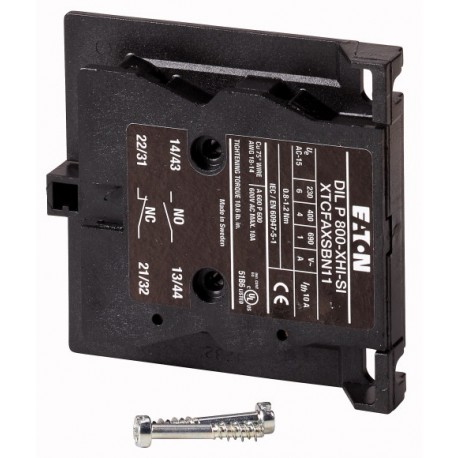 DILP800-XHI-SI 207470 XTCFAXSBN11 EATON ELECTRIC Contactos auxiliares 1 NO + 1 NC Lateral interno Conexión a..