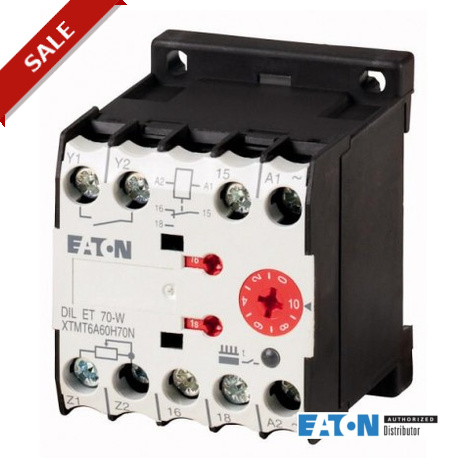 DILET70-W 048899 EATON ELECTRIC Multi-function relay, 1W, 0.05-60h, with potentiometer connection, 400VAC