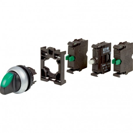 M22-WRLK3-G-2K10LED230-BVP 132598 Y7-132598 EATON ELECTRIC Selettore 2 contatti NA con leva, apparecchio com..