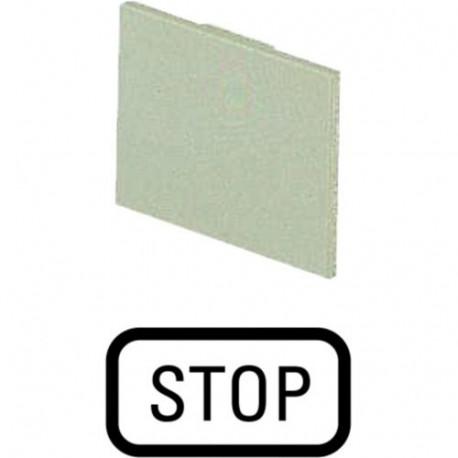 110SQ25 038507 EATON ELECTRIC Insert label, STOP