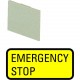 299SQ25 063199 Y7-63199 EATON ELECTRIC Targhetta inseribile, gialla, EMERGENCY STOP