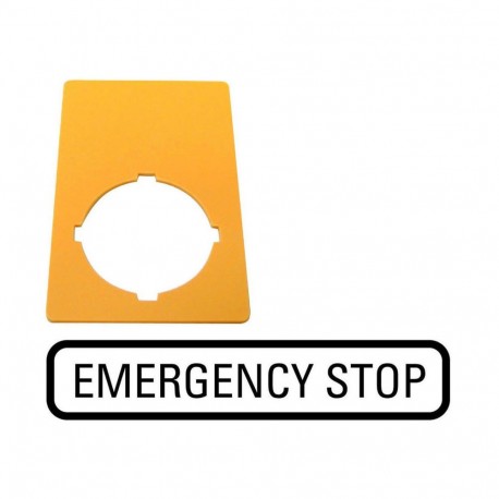 M22-XZK-GB99 216472 Y7-216472 EATON ELECTRIC Label, emergency switching off, yellow, HxW 50x33mm, emergency-..