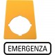 M22-XZK-I99 216474 M22-XZK-I99Q EATON ELECTRIC Label, emergency switching off, yellow, HxW 50x33mm, EMERGENZA