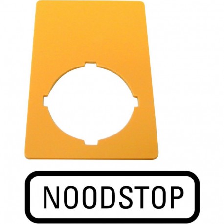 M22-XZK-NL99 216475 Y7-216475 EATON ELECTRIC Label, emergency switching off, yellow, HxW 50x33mm, NOODSTOP