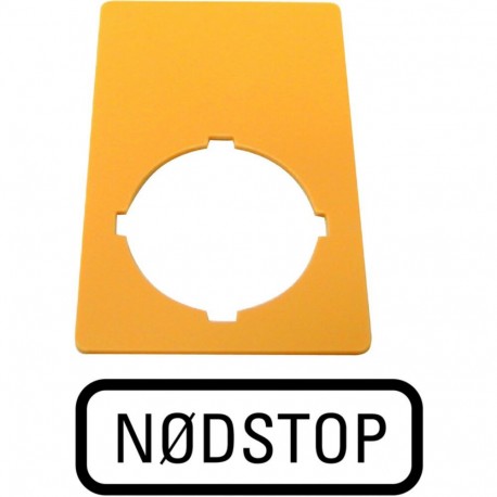 M22-XZK-DK99 216478 Y7-216478 EATON ELECTRIC Label, emergency switching off, yellow, HxW 50x33mm, NODSTOP