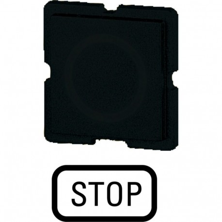 112TQ25 063748 Y7-63748 EATON ELECTRIC Étiquette, noire, STOP