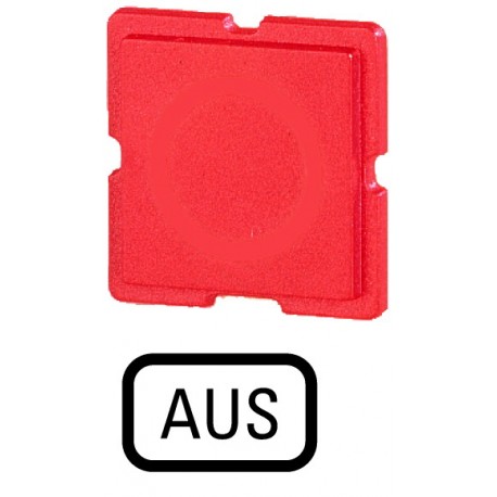 117TQ25 093434 EATON ELECTRIC Button plate, red, OFF