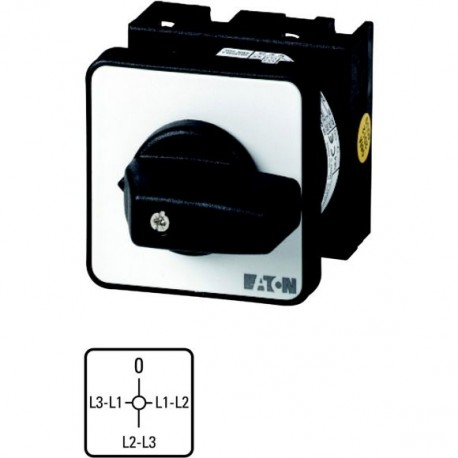 T0-2-15176/EZ 011309 EATON ELECTRIC Spannungsmesserumschalter, Kontakte: 4, 20 A, 3 x Phase-Phase, Frontschi..