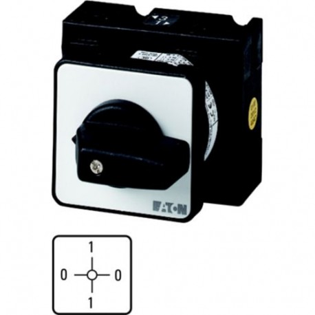 T0-2-8060/EZ 043591 EATON ELECTRIC Interruptor Conmutador 4 polos 20 A Placa indicadora: 0-1-0-1 90 ° Montaj..