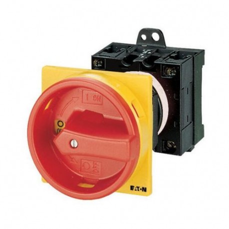 T0-2-8324/V/SVB 098841 EATON ELECTRIC Main switch, 4 pole, 20 A, Emergency-Stop function, 90 °, rear mounting
