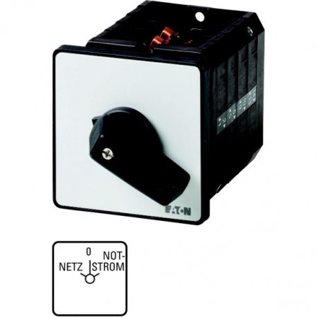 T5-4-8902/E 207418 EATON ELECTRIC Переключатель, контакты: 8, 100 A, Передняя панель: Netz-0-Notstrom, 45 °,..