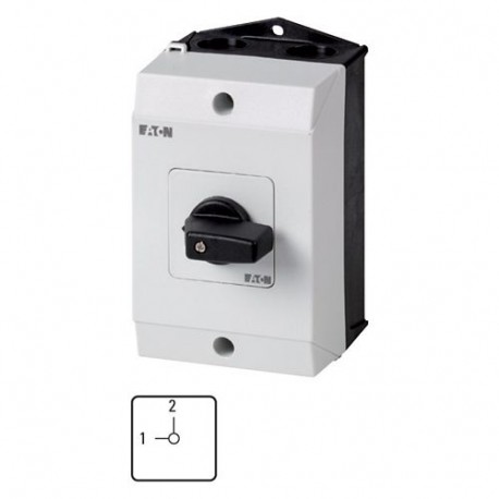 T0-1-15441/I1 218968 EATON ELECTRIC Umschalter, Kontakte: 2, 20 A, Frontschild: 1-2, 90 °, rastend, Aufbau