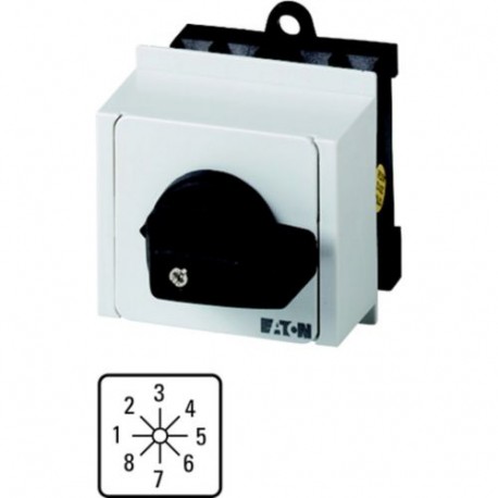T0-4-8235/IVS 081567 EATON ELECTRIC Ступенчатые выключатели, контакты: 8, 20 A, Передняя панель: 1-8, 45 °, ..