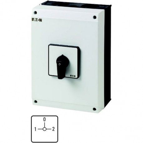 T5-4-8294/I5 207433 EATON ELECTRIC Interruptor Conmutador 8 polos 100 A Placa indicadora: 1-0-2 90 ° Montaje..