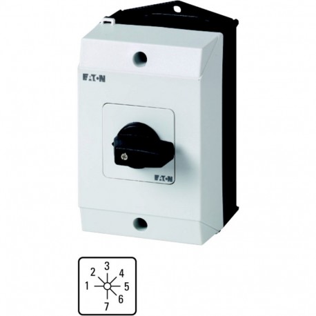 T0-4-8234/I1 222715 Y7-222715 EATON ELECTRIC Interruptor de escalones 7 polos 20 A Placa indicadora: 1-7 45 ..