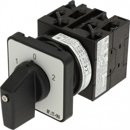T0-3-8401/E 091047 Y7-91047 EATON ELECTRIC Interruptor inversor 5 polos 20 A Placa indicadora: 1-0-2 60 ° Mo..