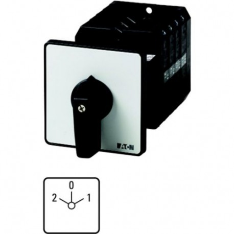 T5B-3-2/Z 092419 Y7-92419 EATON ELECTRIC Interruptor inversor 5 polos 63 A Placa indicadora: 2-0-1 45 ° 