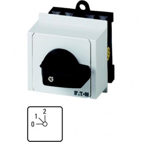 T0-1-8240/IVS 027076 EATON ELECTRIC Interruptor de escalones 2 polos 20 A Placa indicadora: 0-2 45 ° Montaje..