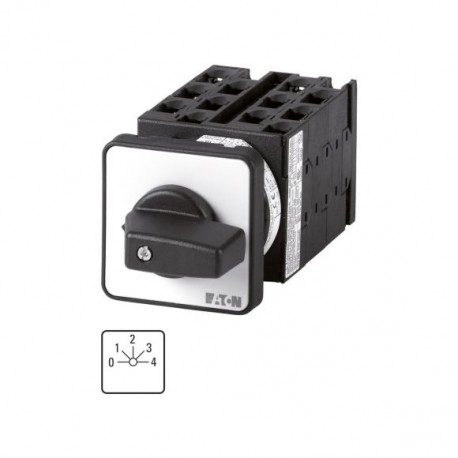 T0-6-8282/E 062582 EATON ELECTRIC Step switches, Contacts: 12, 20 A, front plate: 0-4, 45 °, 4 steps, 45°, m..