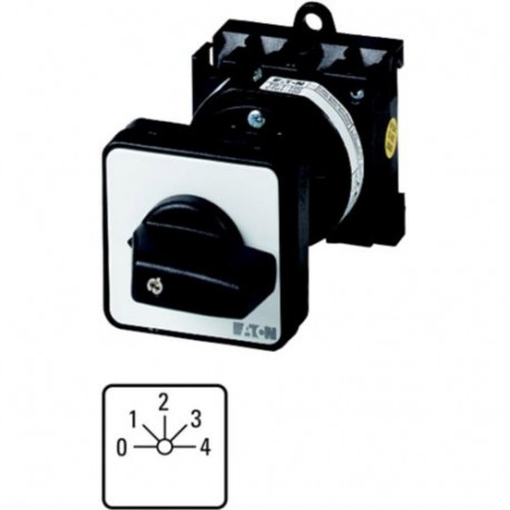 T0-2-8242/Z 076819 EATON ELECTRIC Interruptor de escalones 4 polos 20 A Placa indicadora: 0-4 45 ° Montaje f..