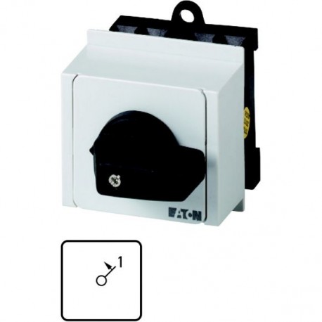 T0-1-15321/IVS 093436 EATON ELECTRIC On switches, Contacts: 1, Spring-return in position 1, 20 A, front plat..