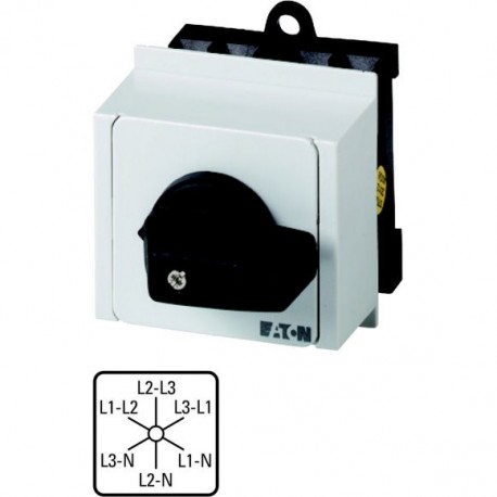 T0-3-15924/IVS 026997 EATON ELECTRIC Commutateurs de voltmètre, Contacts: 6, 20 A, 3 × tension entre phases,..