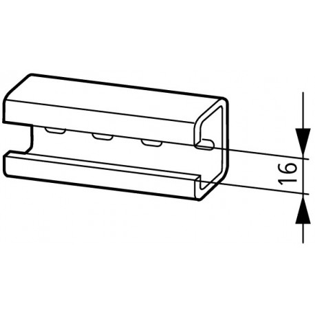 KSV4-ID 065373 2502270 EATON ELECTRIC Carril para anclaje de cables HxWxD 15x30x500mm Cajas CI