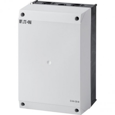 CI-K4-125-M 206897 0004138010 EATON ELECTRIC Insulated enclosure, HxWxD 240x160x125mm, +mounting plate