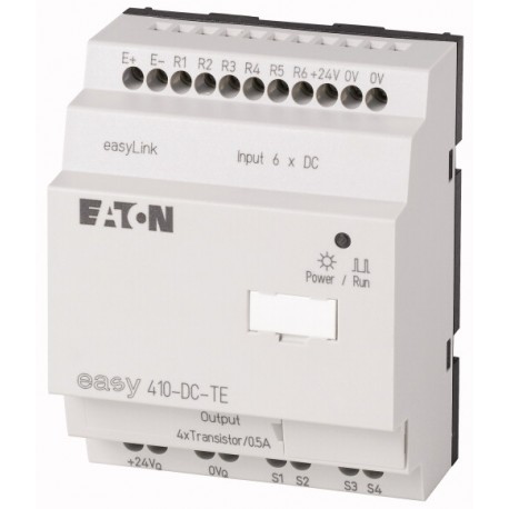 EASY410-DC-TE 114294 0004560803 EATON ELECTRIC Espansione ingressi/uscite, 24VDC, 6DI, trasf 4DO, easyLink