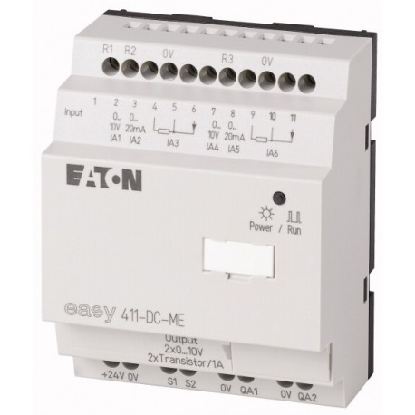 EASY411-DC-ME 116567 0004560807 EATON ELECTRIC Ein-/Ausgangserweiterung, 24VDC, 1DI, 6AI-2x(Pt100,V,mA), 2DO..