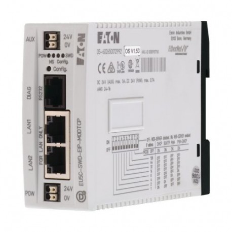 EU5C-SWD-EIP-MODTCP 153163 Y7-153163 EATON ELECTRIC Gateway SWDT Ethernet IP/MODBUS TCP Hasta 99 módulos
