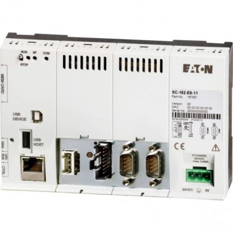 XC-152-E6-11 167851 EATON ELECTRIC Automate compact, 24V DC, ethernet, RS232, RS485, CAN, SWDT