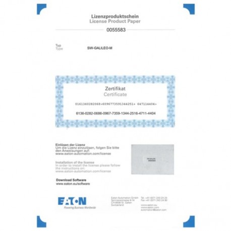 SW-GALILEO 140379 Y7-140379 EATON ELECTRIC Visualisierungssoftware, GALILEO für alle XV/XP-Bediengeräte, Meh..