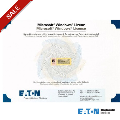 LIC-OS-CE30 140405 EATON ELECTRIC janelas License