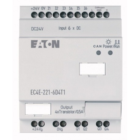 EC4E-221-6D4T1 114297 4560854 EATON ELECTRIC Модуль расширения ввода / вывода , CANopen , 24VDC , 6DI , 4DO ..